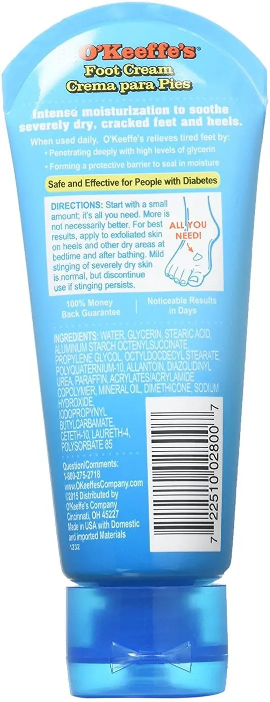 O'KEEFE'S HEALTHY FEET TUBE